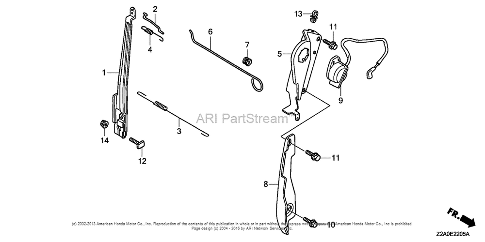 Control (6) Diagram and Parts List for GS160LA (typeQHAF)(GCABA-1000001) Honda Engine