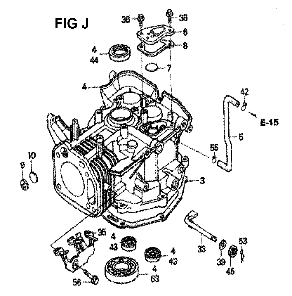 Fig-11 Diagram and Parts List for GXV340 Type DN2 Honda Engine