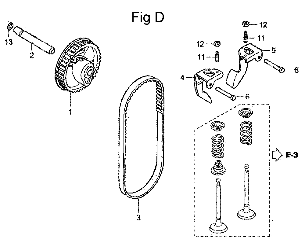 Fig-4 Diagram and Parts List for GC160A Type QBC Honda Engine