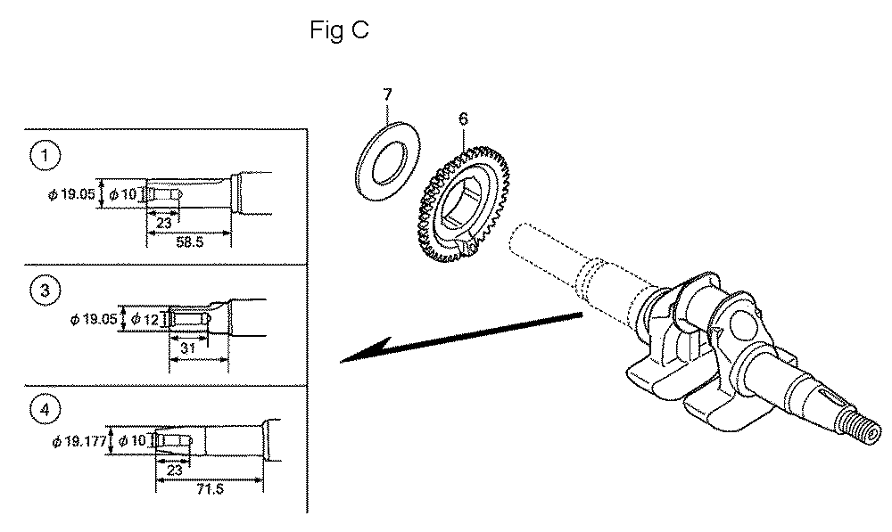Fig-3 Diagram and Parts List for GC160LA Type QBC Honda Engine