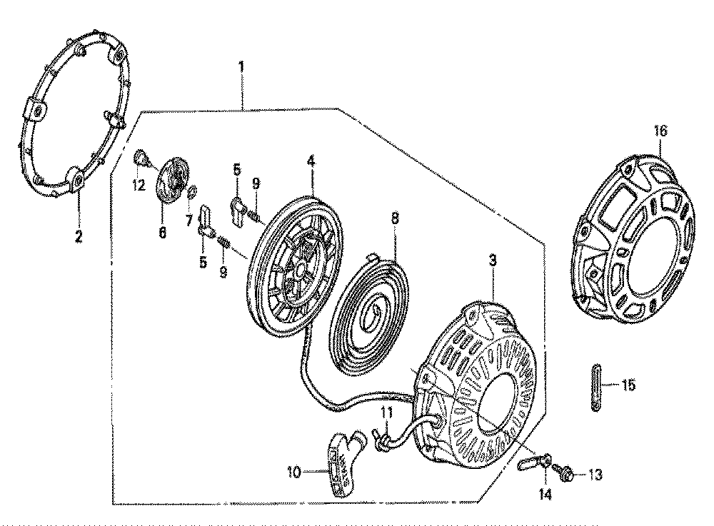 Fig-0 Diagram and Parts List for GX200 Type LX Honda Engine