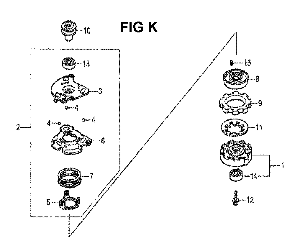 Fig-11 Diagram and Parts List for GCV190LA Type BHH Honda Engine