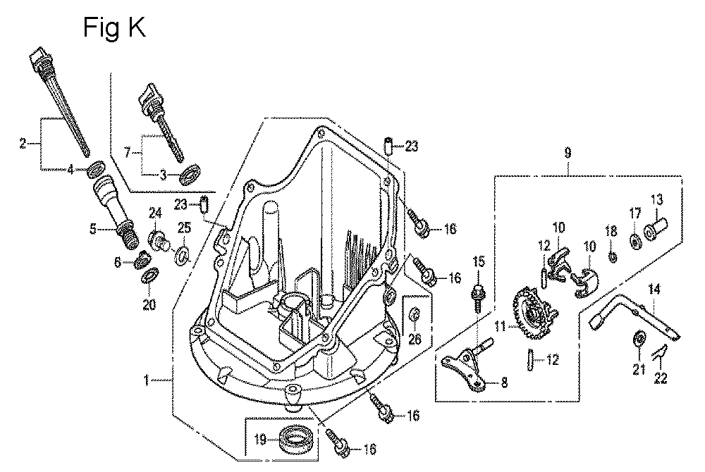 Fig-11 Diagram and Parts List for GCV160A Type S3A Honda Engine