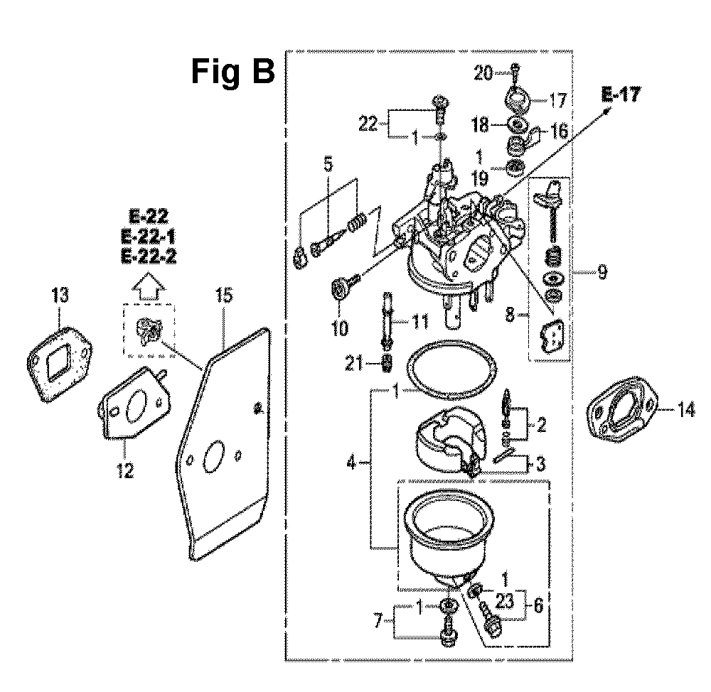 Fig-12 Diagram and Parts List for GXV160UH2 Type N12 Honda Engine