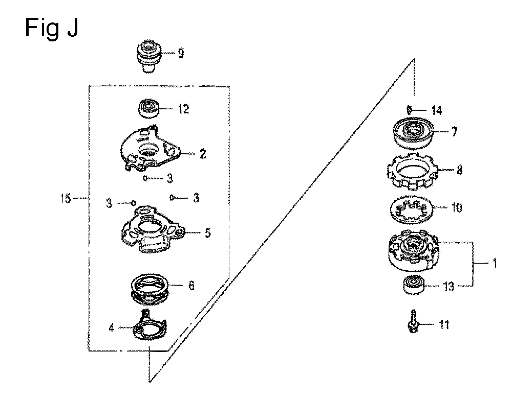 Fig-10 Diagram and Parts List for GCV160A Type BHH Honda Engine