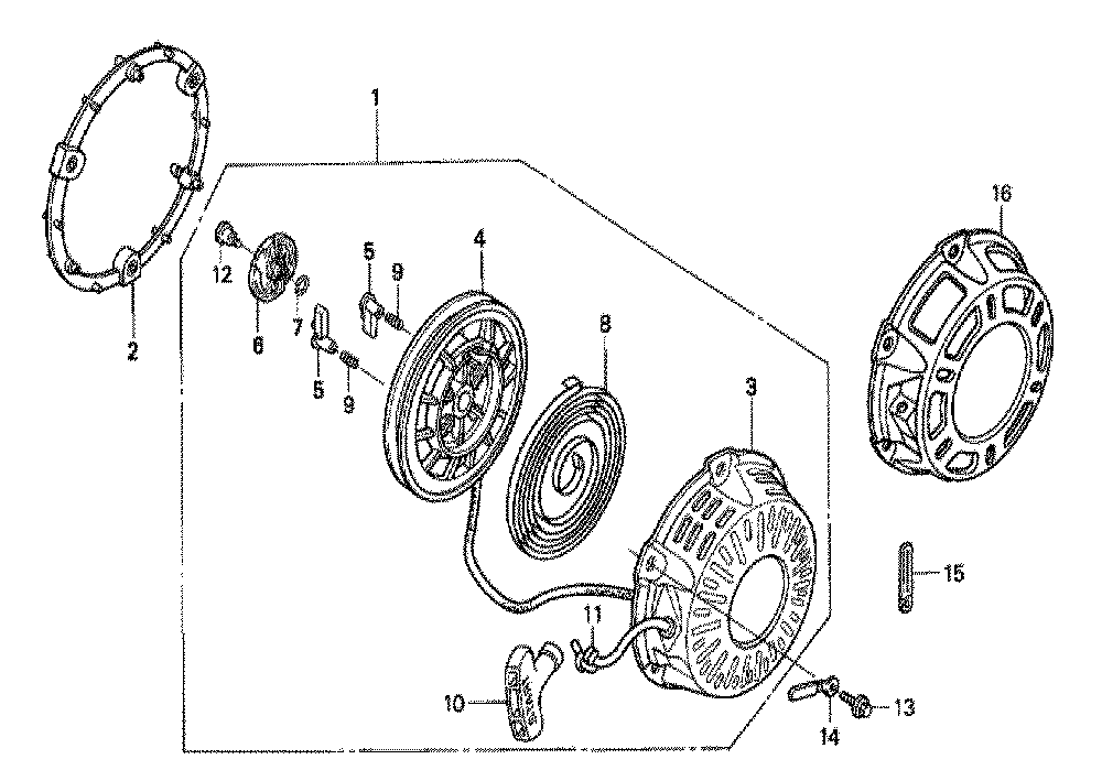 Fig-0 Diagram and Parts List for GX200 Type QXQ Honda Engine
