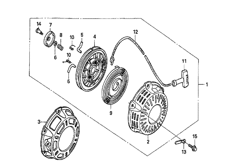 Fig-0 Diagram and Parts List for GX160U1 Type QHQ4 Honda Engine