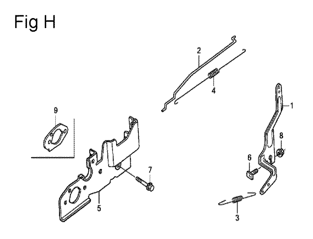 Fig-8 Diagram and Parts List for GSV190LA Type S3T Honda Engine