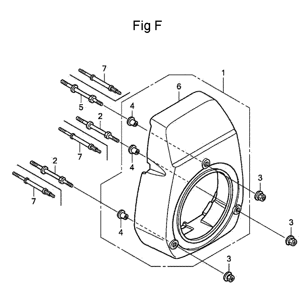 Fig-6 Diagram and Parts List for GC160 Type VHA Honda Engine
