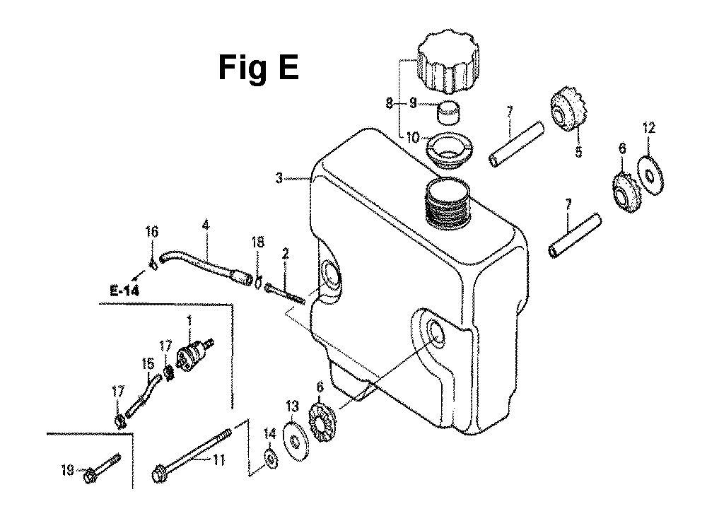 Fig-1 Diagram and Parts List for GXV340 Type DNE Honda Engine