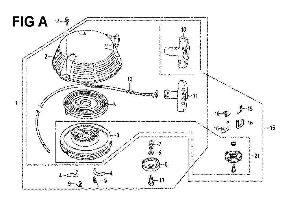 Fig-7 Diagram and Parts List for GXV160H2 Type SFY Honda Engine