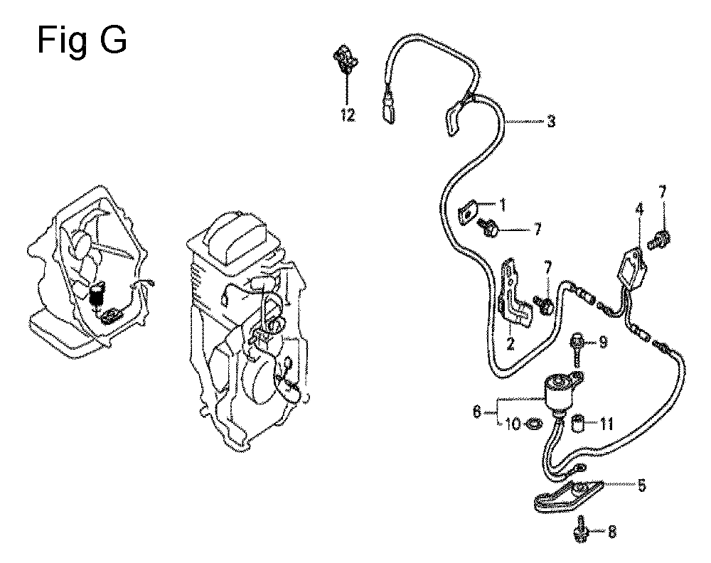 Fig-7 Diagram and Parts List for GC160 Type PXD Honda Engine