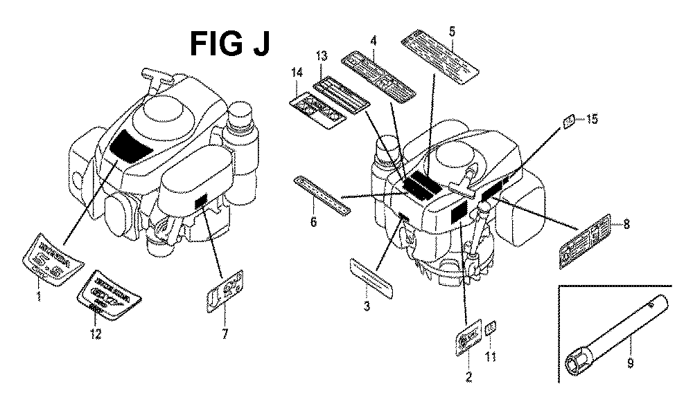 Fig-10 Diagram and Parts List for GXV160H2 Type SFE Honda Engine