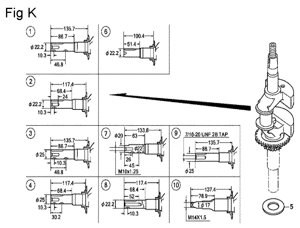 Fig-11 Diagram and Parts List for GCV160 Type N1 Honda Engine