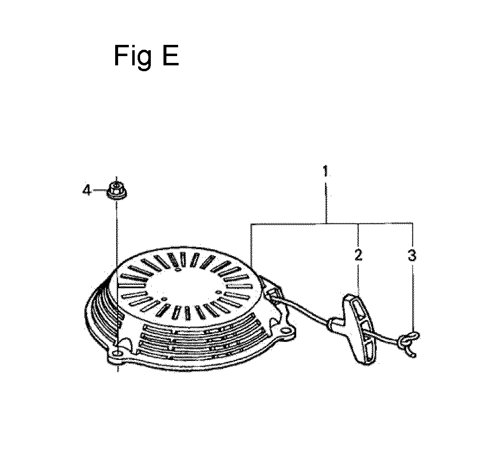 Fig-5 Diagram and Parts List for GSV190A Type BHH Honda Engine