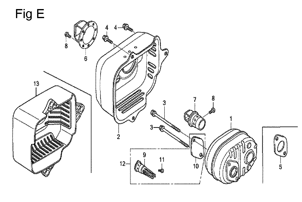 Fig-5 Diagram and Parts List for GCV160 Type N1 Honda Engine