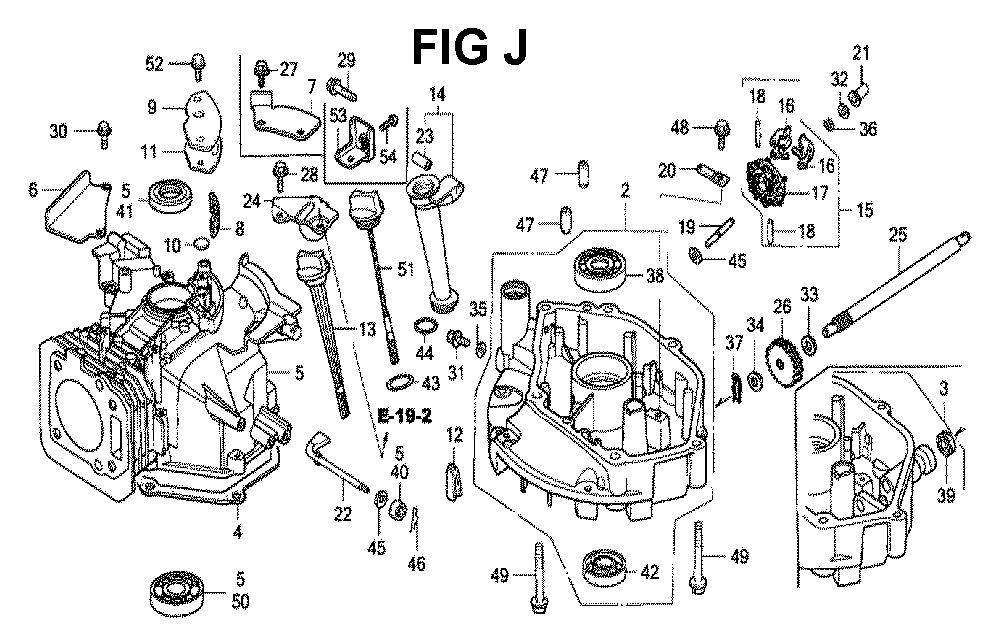 Fig-3 Diagram and Parts List for GXV160K1 Type SFSK Honda Engine