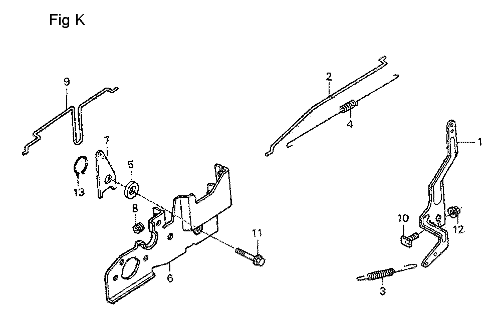 Fig-11 Diagram and Parts List for GSV190A Type A1AF Honda Engine