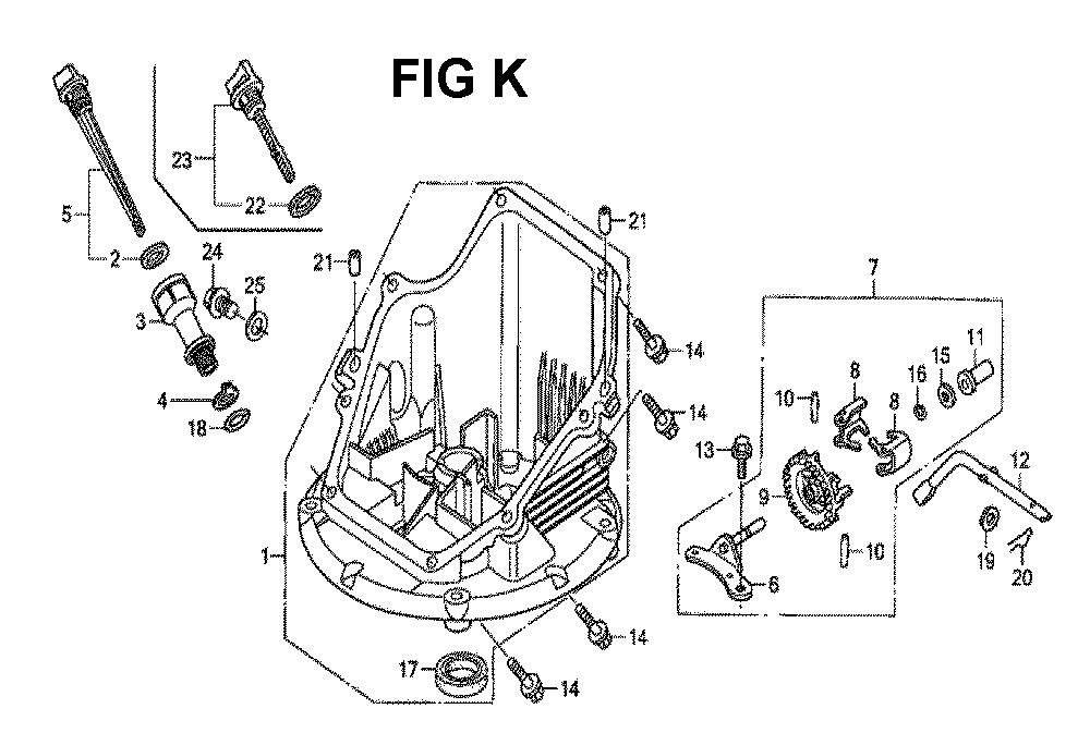 Fig-11 Diagram and Parts List for GCV190LA Type N5RB Honda Engine