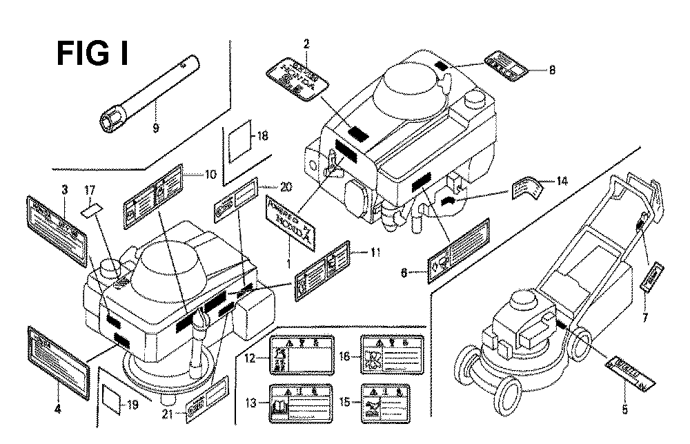 Fig-13 Diagram and Parts List for GXV160 Type N6 Honda Engine