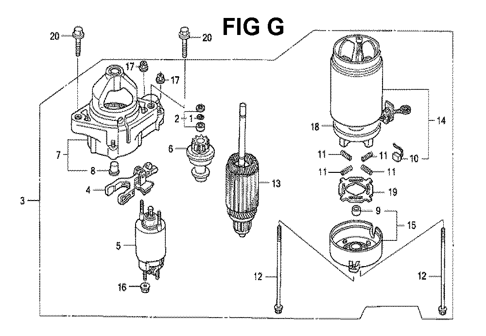 Fig-1 Diagram and Parts List for GXV530 Type SXE3A Honda Engine