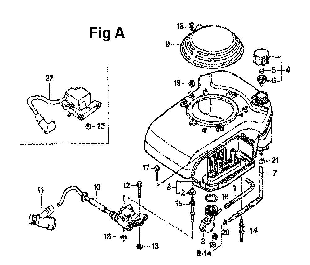 Fig-3 Diagram and Parts List for GXV160A1 Type A1T Honda Engine