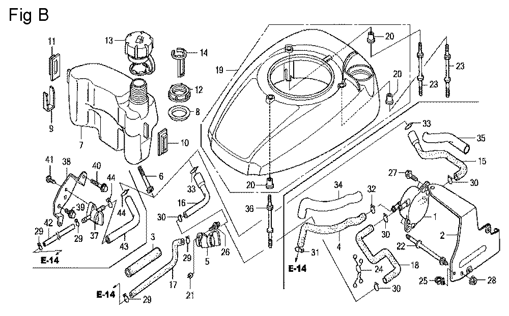 Fig-2 Diagram and Parts List for GCV160LA Type A2R Honda Engine