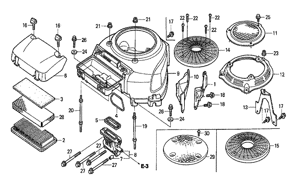 Fig-0 Diagram and Parts List for GXV530 Type EXA2 Honda Engine