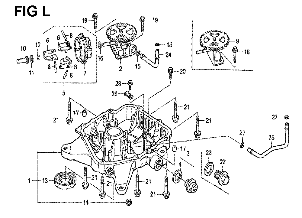 Fig-12 Diagram and Parts List for GXV530 Type QXU4 Honda Engine