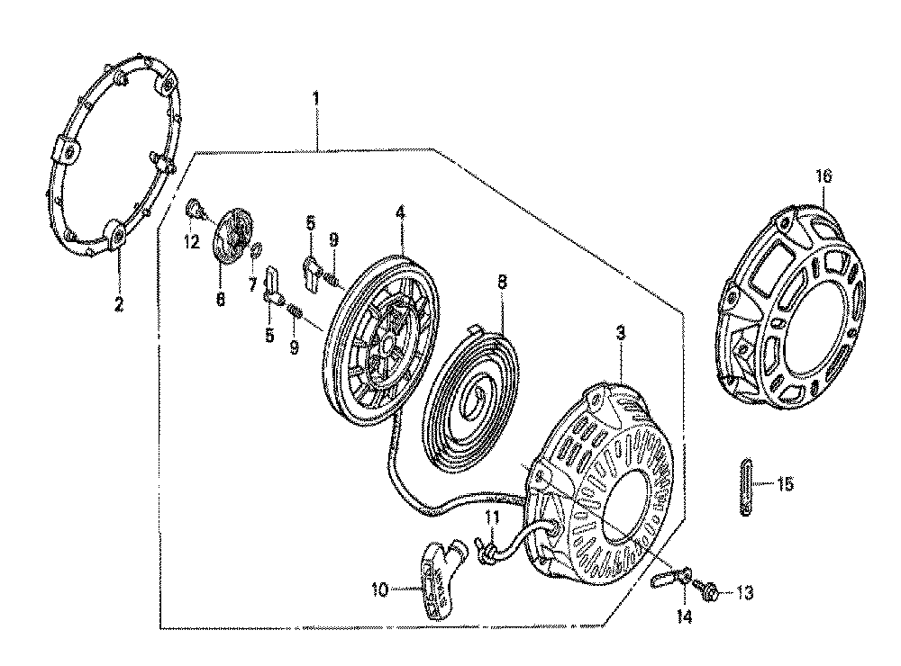 Fig-0 Diagram and Parts List for GX200 Type HX Honda Engine