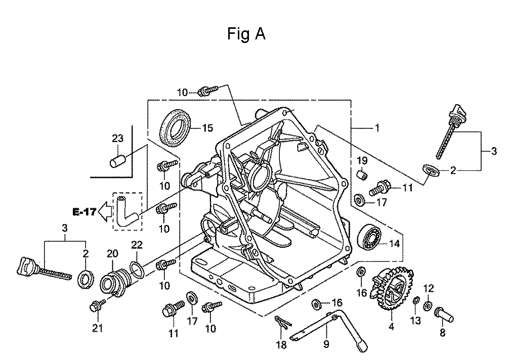 Fig-1 Diagram and Parts List for GC160 Type WME2 Honda Engine