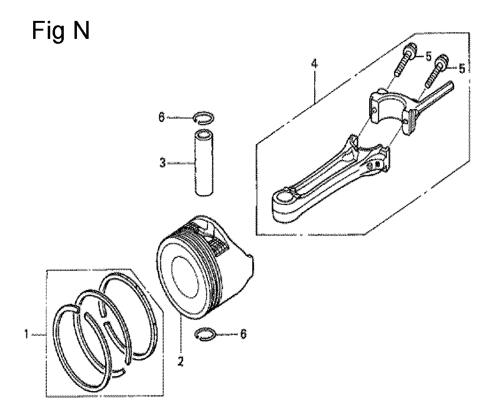 Fig-14 Diagram and Parts List for GCV190A Type R1A Honda Engine