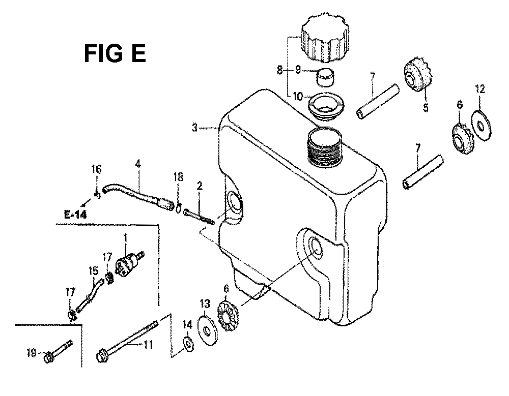 Fig-11 Diagram and Parts List for GXV340K1 Type DX3 Honda Engine