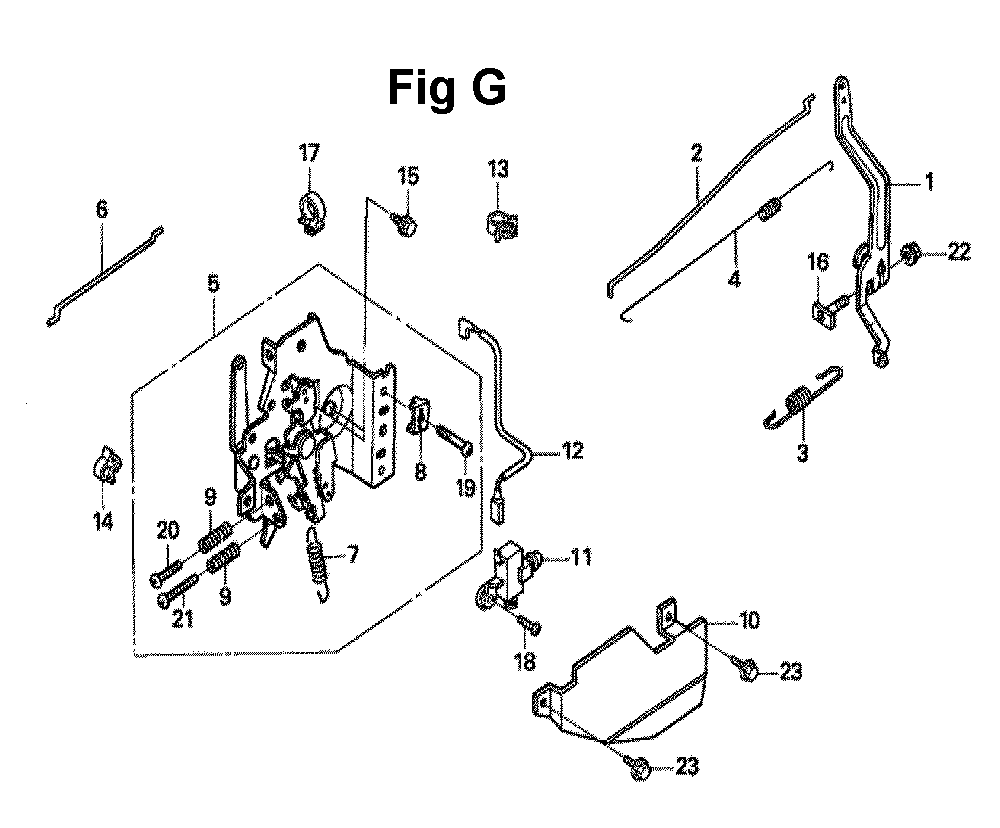 Fig-5 Diagram and Parts List for GXV160A1 Type N12 Honda Engine