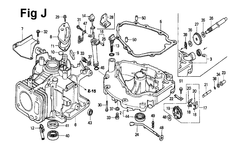 Fig-4 Diagram and Parts List for GXV120 Type PFTH Honda Engine