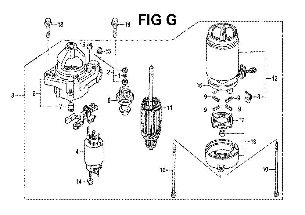 Fig-13 Diagram and Parts List for GXV530 U3-1070150 Honda Engine