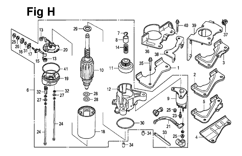 Fig-2 Diagram and Parts List for GXV270 Type DNE Honda Engine