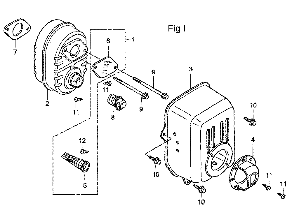 Fig-9 Diagram and Parts List for GC160LA Type DHAF Honda Engine