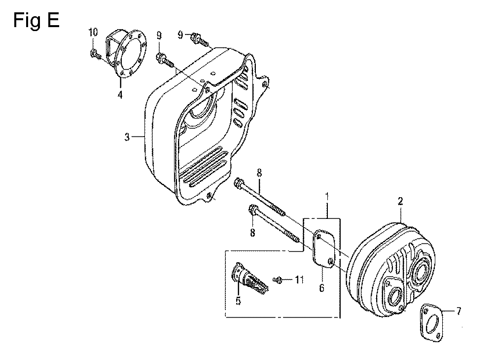 Fig-5 Diagram and Parts List for GCV160LA Type N7S1 Honda Engine