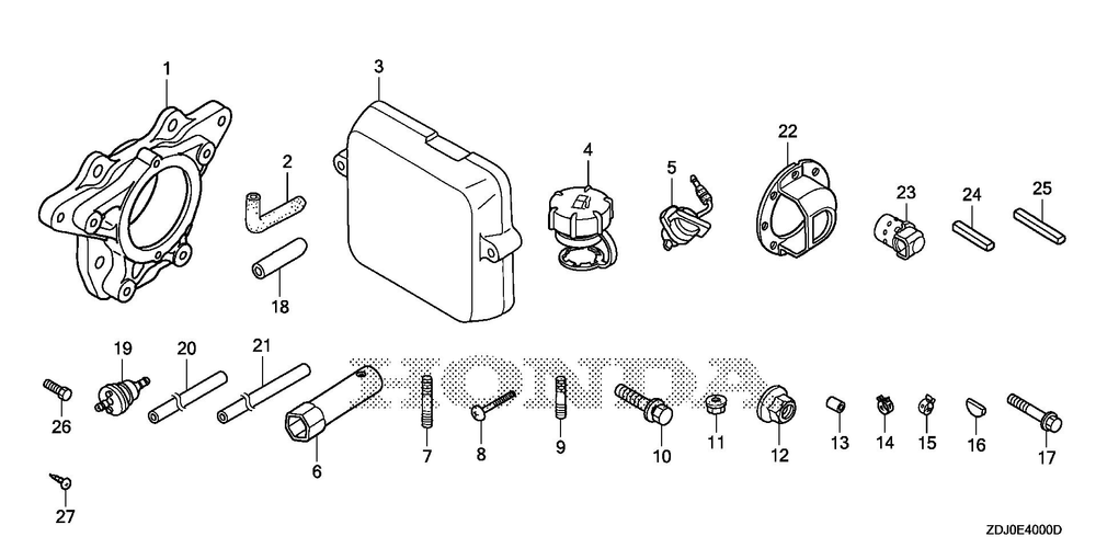 Other Parts (1) Diagram and Parts List for GXR120UT (Type QXBR)(GCCDT-2000001-9999999) Honda Engine
