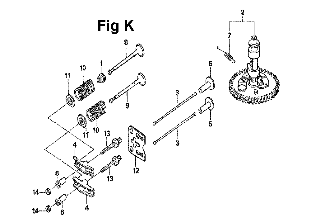 Fig-2 Diagram and Parts List for GXV160UA1 Type N1AH Honda Engine