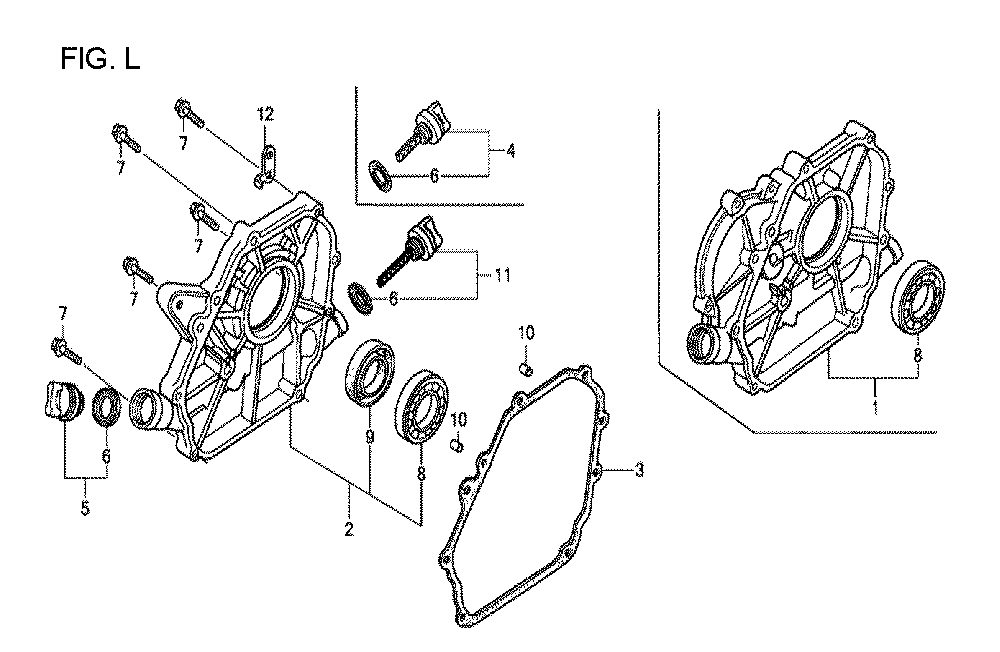 Fig-12 Diagram and Parts List for GX120T1 Type SD16 Honda Engine