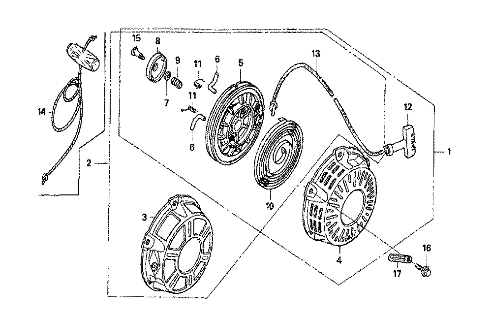 Fig-0 Diagram and Parts List for GX160K1 Type QXE Honda Engine