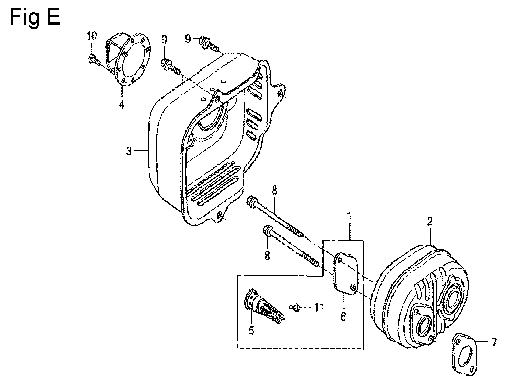 Fig-5 Diagram and Parts List for GCV160LA Type S3A Honda Engine
