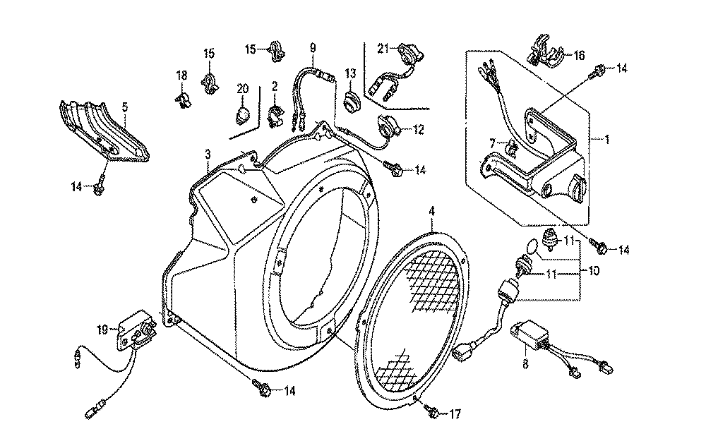 Fig-0 Diagram and Parts List for GX240K1 Type LNJ Honda Engine