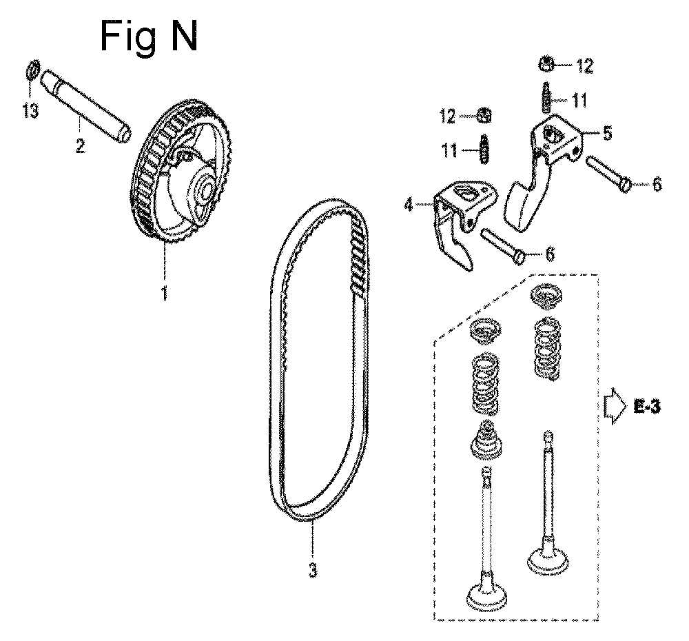Fig-14 Diagram and Parts List for GC160A Type QHR Honda Engine