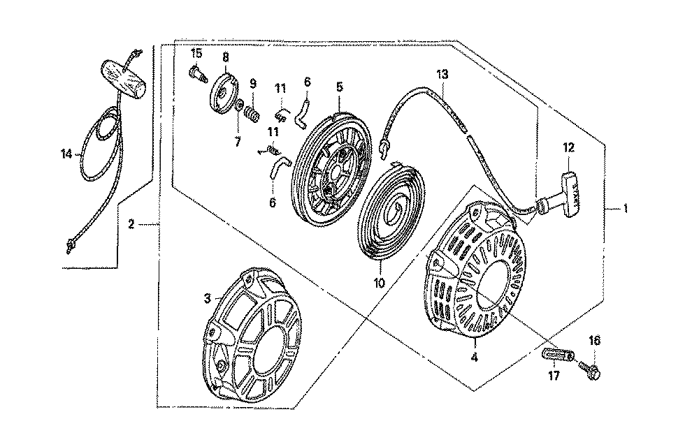 Fig-0 Diagram and Parts List for GX160K1 Type VTU1 Honda Engine