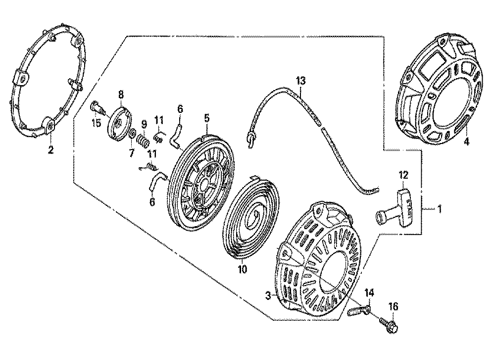 Fig-0 Diagram and Parts List for GX200U Type QX2 Honda Engine