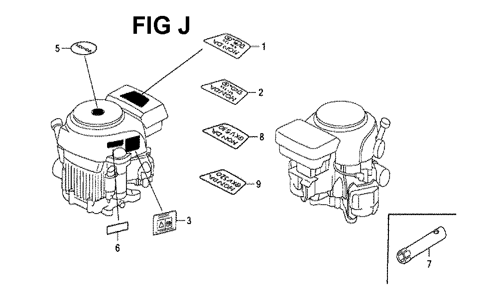 Fig-6 Diagram and Parts List for GXV530 Type DXA1A Honda Engine