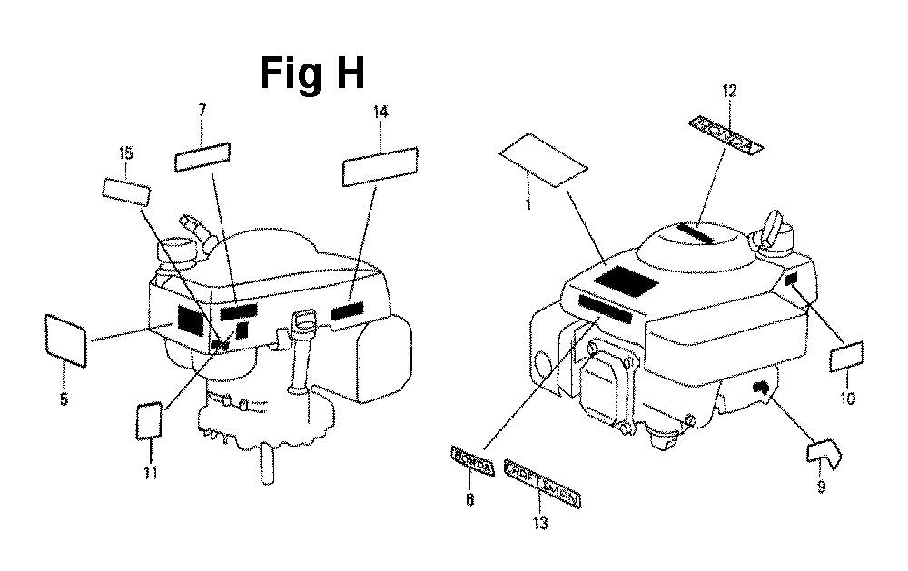 Fig-2 Diagram and Parts List for GXV140 Type A1KS Honda Engine